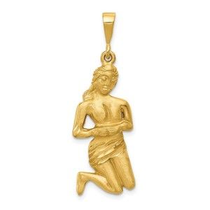Million Charms 10k Yellow Gold Virgo Zodiac Charm Pendant